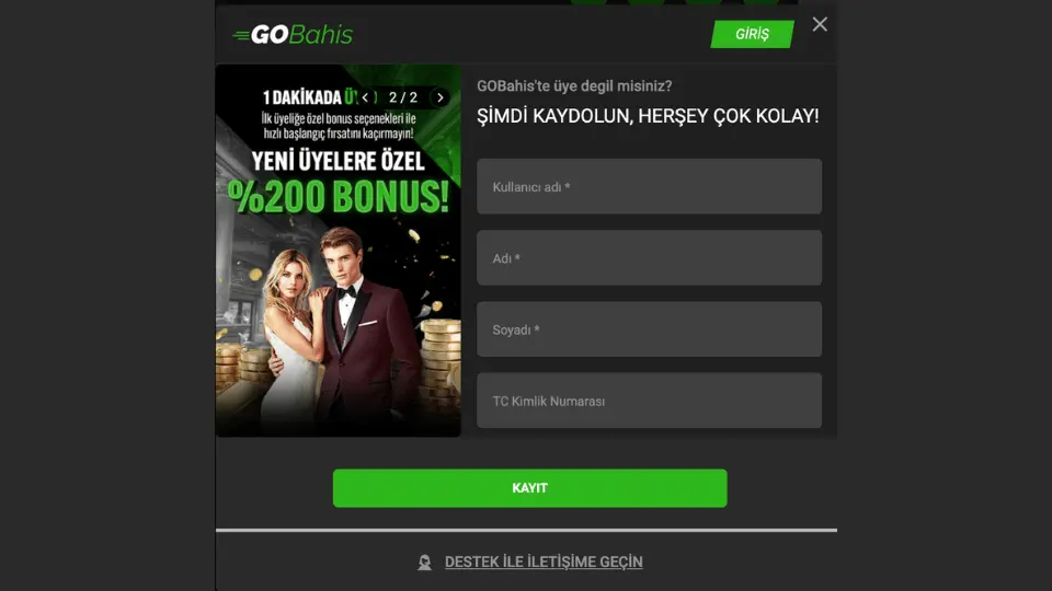 gobahis hesap açma